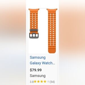 Galaxy Watch Ultra Marine Band, Orange medium/large